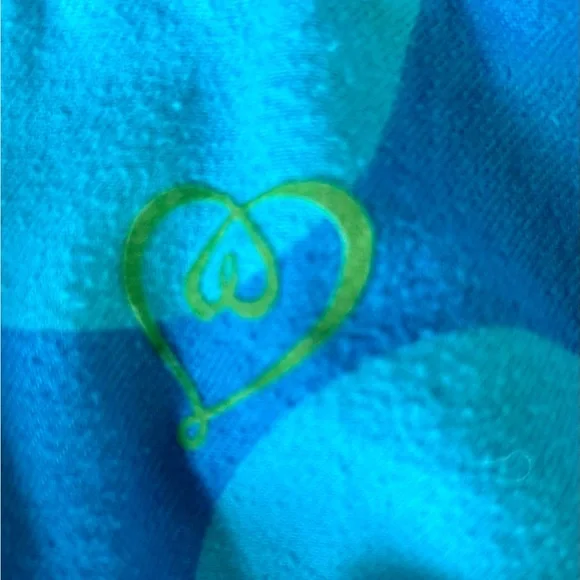 Victoria’s Secret Flannel Cotton Pajamas MED Vintage Blue/Lime Polka Dot- - Picture 3 of 10